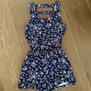 Floral Navy Kids Romper